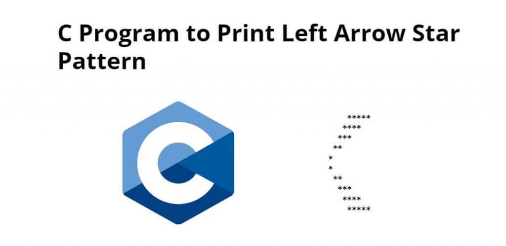 C Program to Print Left Arrow Star Pattern