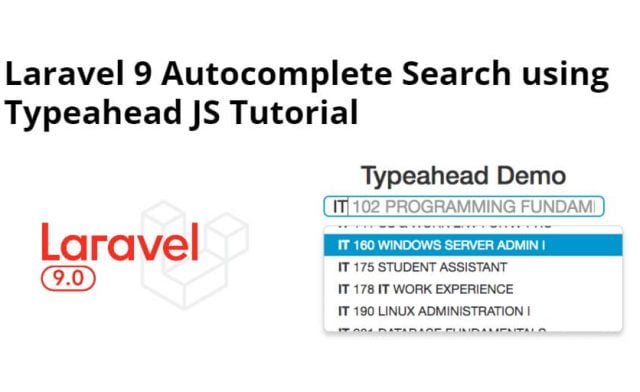Laravel 9 Autocomplete Search using Typeahead JS Tutorial