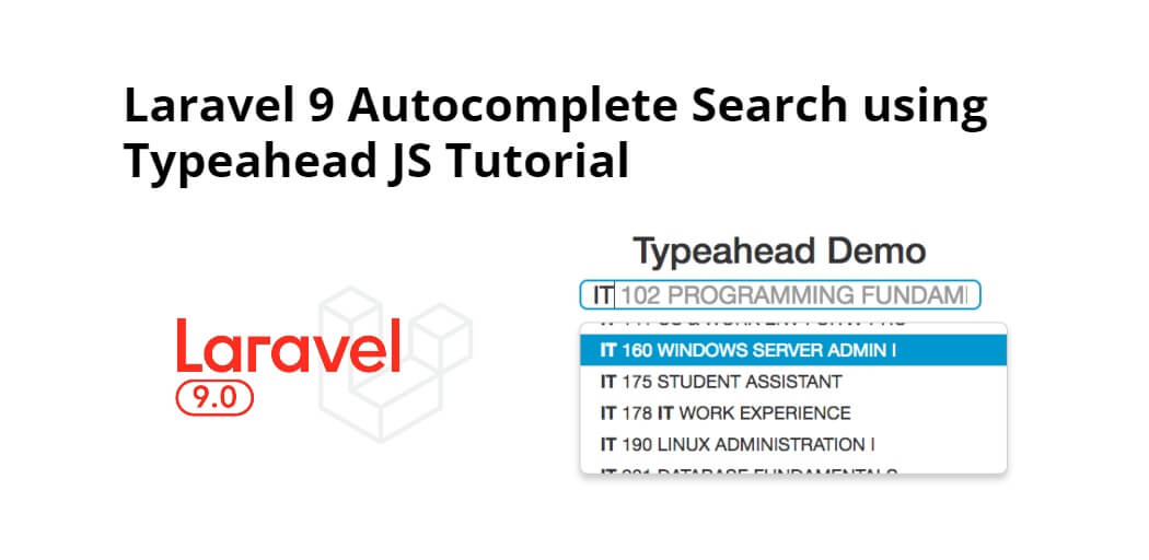Laravel 9 Autocomplete Search using Typeahead JS Tutorial - Tuts Make