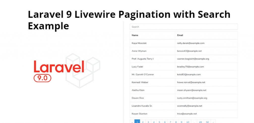 Laravel 9 Livewire Pagination with Search Example