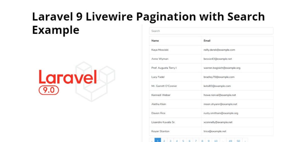 Laravel 9 Livewire Pagination with Search Example