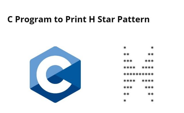 C Program to Print H Star Pattern