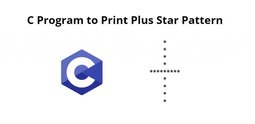 C Program to Print Plus Star Pattern