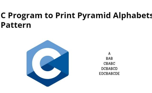 C Program to Print Pyramid Alphabets Pattern