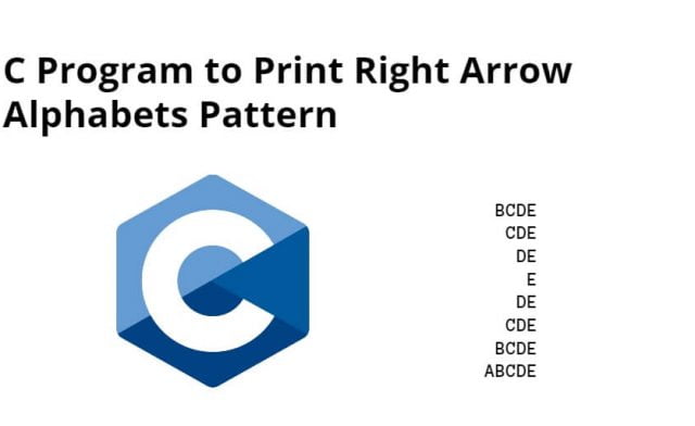 C Program to Print Right Arrow Alphabets Pattern