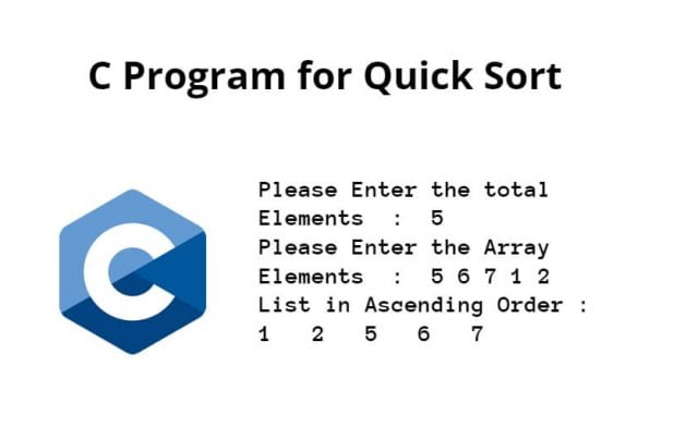 C Program for Quick Sort