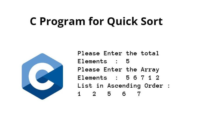C Program for Quick Sort