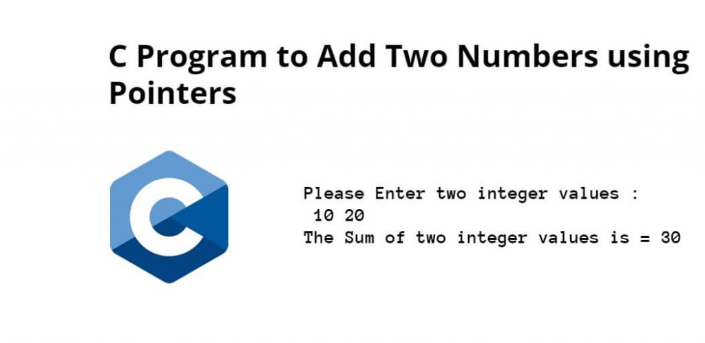 C Program to Add Two Numbers using Pointers