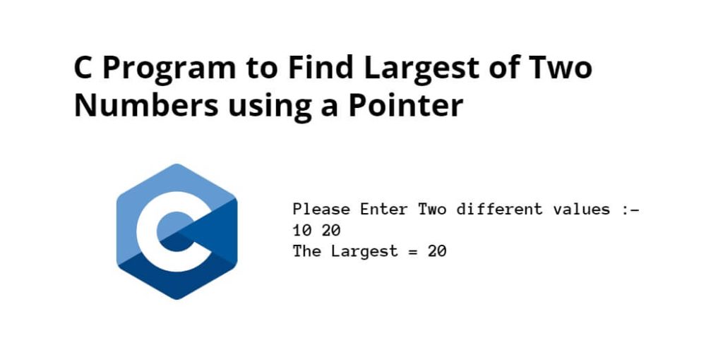 C Program to Find Largest of Two Numbers using a Pointer