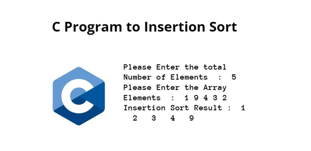 C Program to Insertion Sort