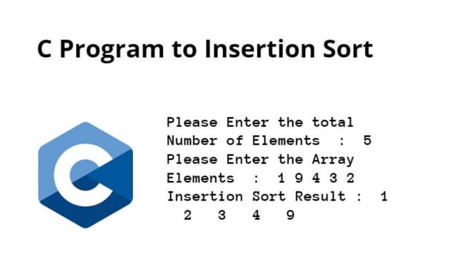 C Program to Insertion Sort