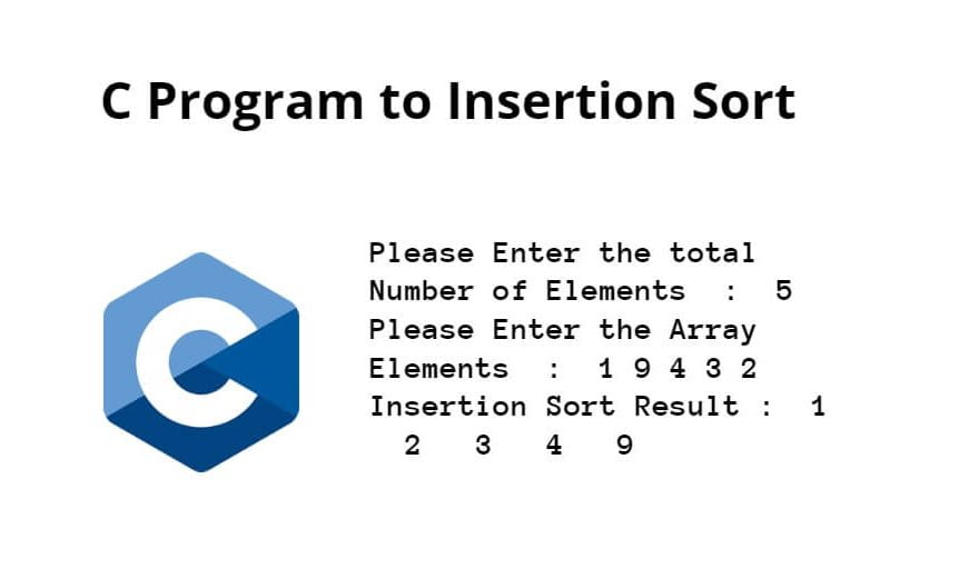 C Program to Insertion Sort