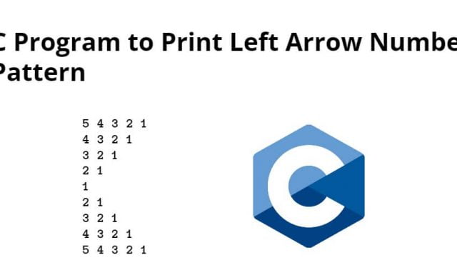 C Program to Print Left Arrow Numbers Pattern