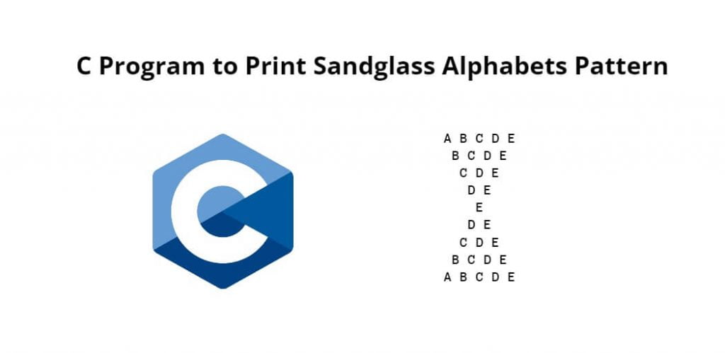 C Program to Print Sandglass Alphabets Pattern