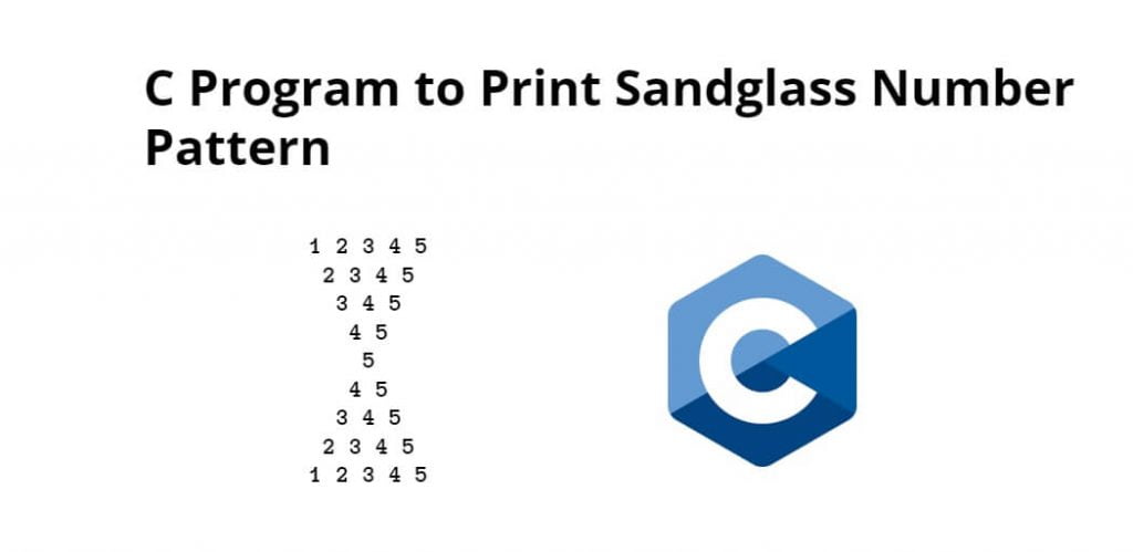 C Program to Print Sandglass Number Pattern