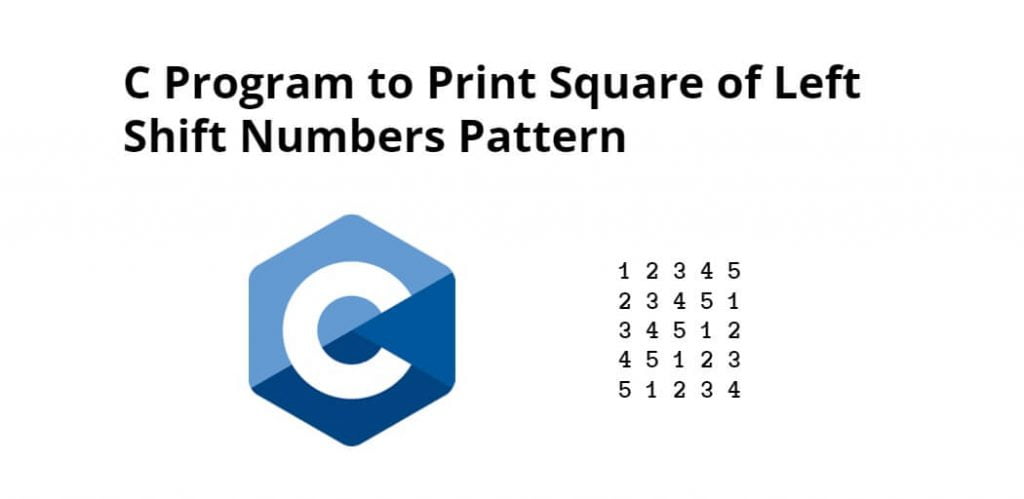 C Program to Print Square of Left Shift Numbers Pattern