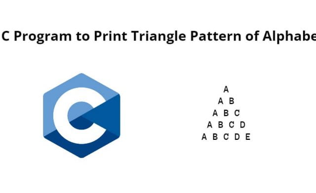 C Program to Print Triangle Pattern of Alphabets
