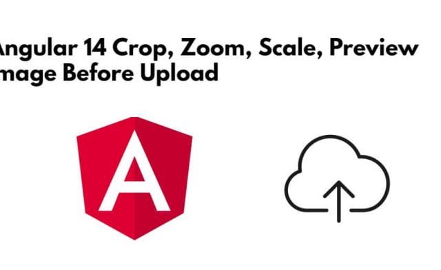 Angular 14 Crop, Zoom, Scale, Preview Image Before Upload