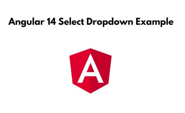 Angular 14 Select Dropdown Example
