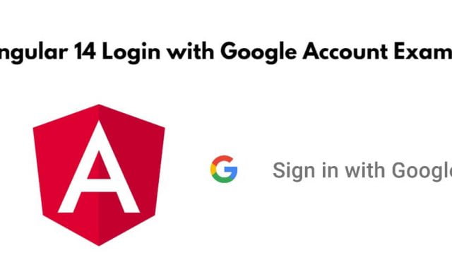 Angular 14 Login with Google Account Example