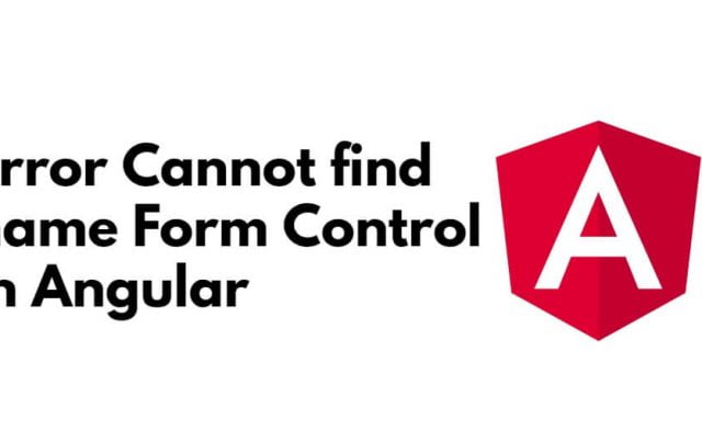 Error Cannot find name Form Control in Angular