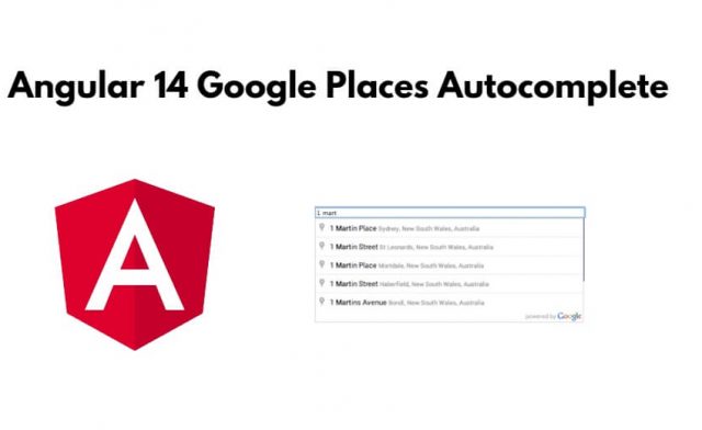 Angular 14 Google Places Autocomplete