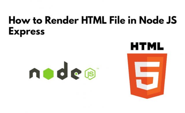 How to Render HTML File in Node JS Express