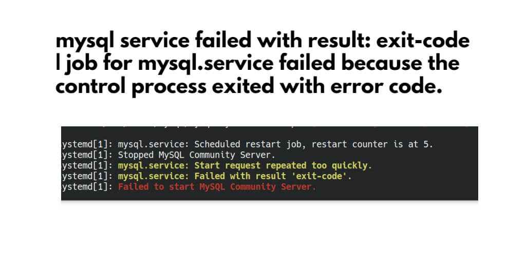 Failed to Start MySQL Community Server – Failed to start mysqld.service: Unit not found.