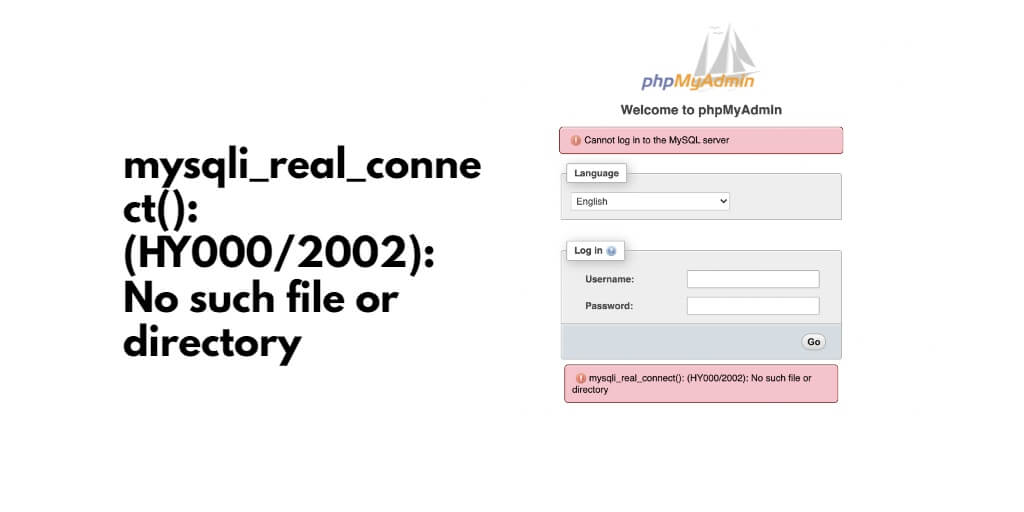 mysqli_real_connect(): (HY000/2002): No such file or directory