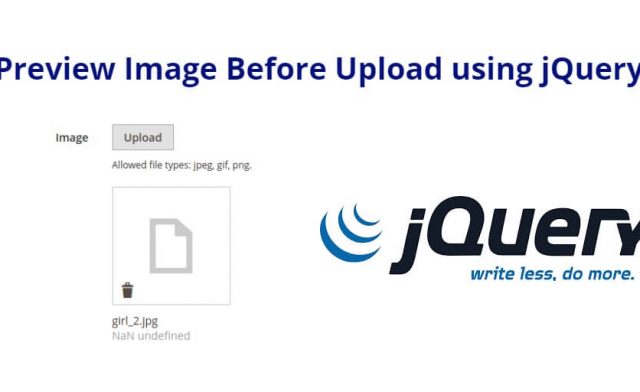 Preview Image Before Upload in jQuery