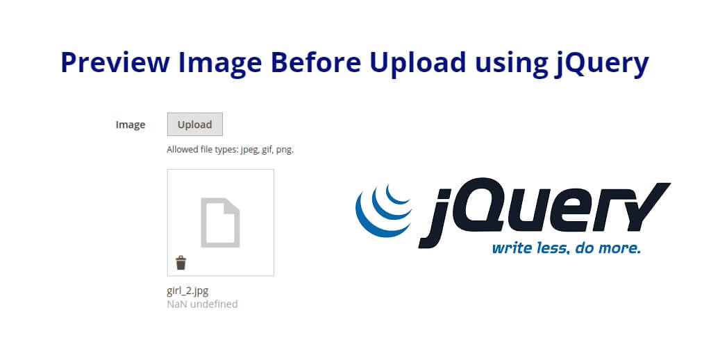 Preview Image Before Upload in jQuery