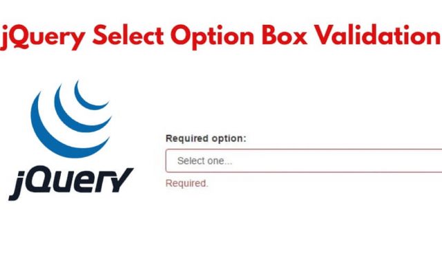 jQuery Select Option Box Validation