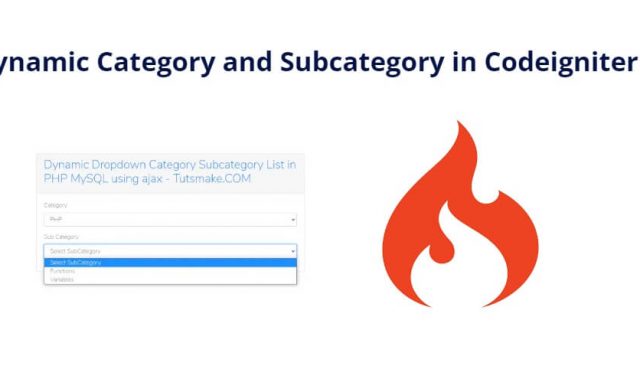 Dynamic Category and Subcategory in Codeigniter