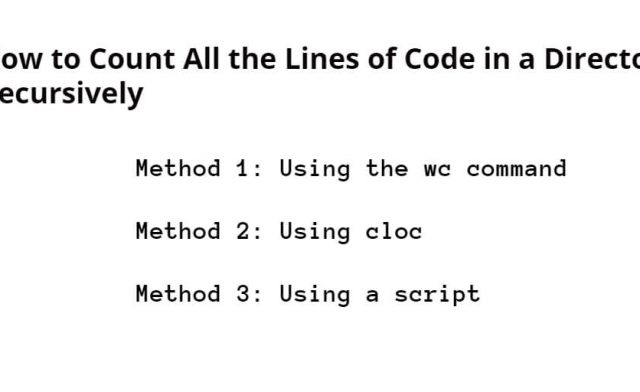 How to Count All the Lines of Code in a Directory Recursively in Linux