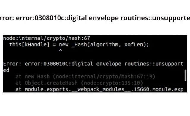 Fixed: error:0308010c:digital envelope routines::unsupported