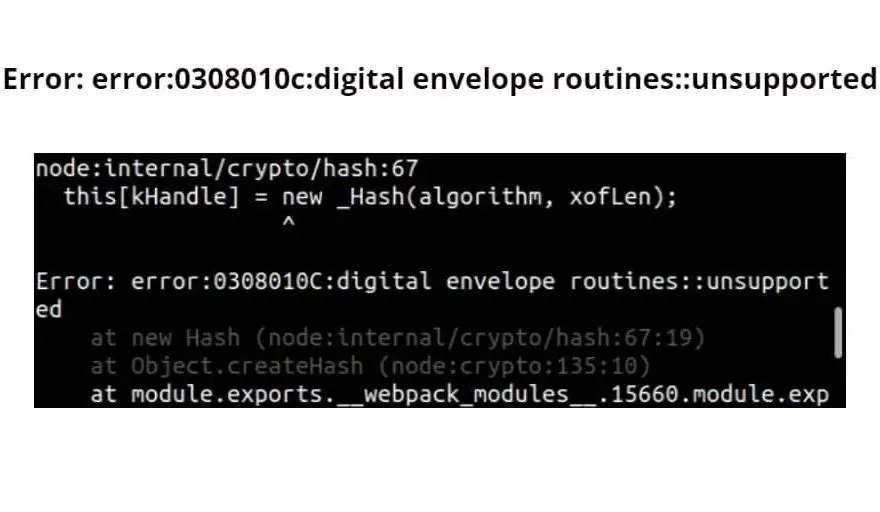 Fixed: error:0308010c:digital envelope routines::unsupported