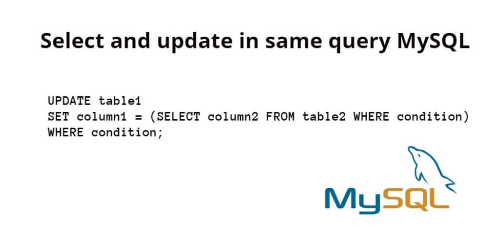 Update from Select MySQL Example