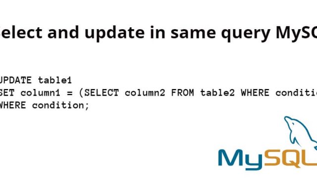Update from Select MySQL Example