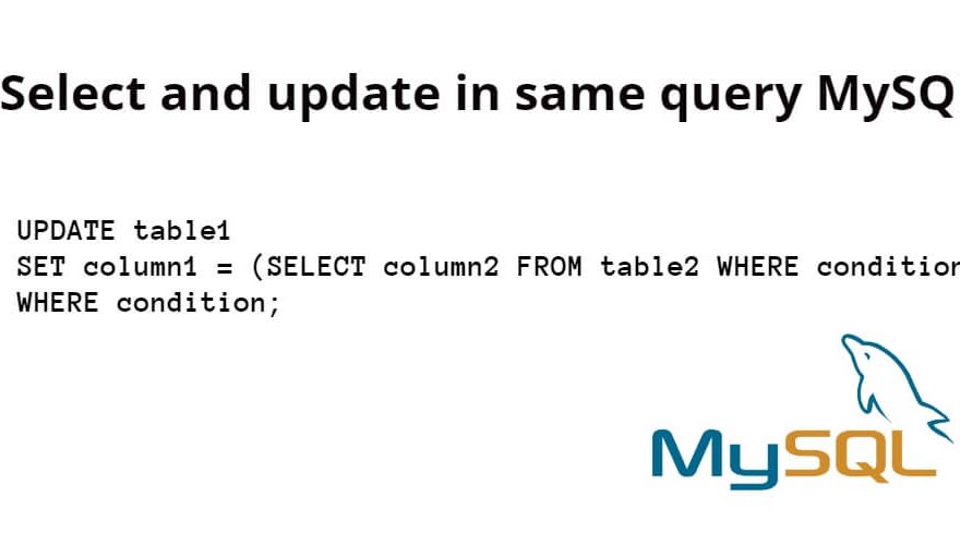 Update from Select MySQL Example