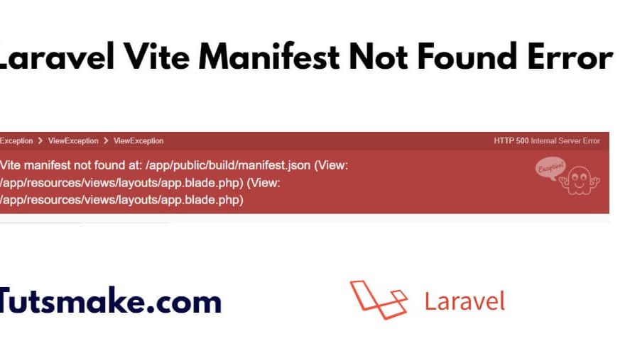 Laravel Vite Manifest Not Found Error