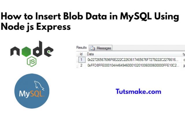 How to Insert Blob Data in MySQL Using Node js Express