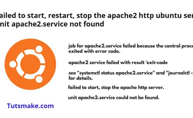 Failed to start, stop, restart apache2.service unit not found