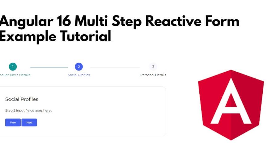 Angular 16 Multi Step Reactive Form Example Tutorial