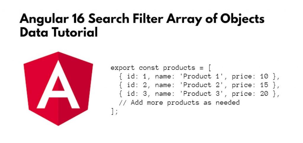 Angular 16 Search Filter Array of Objects Data Tutorial