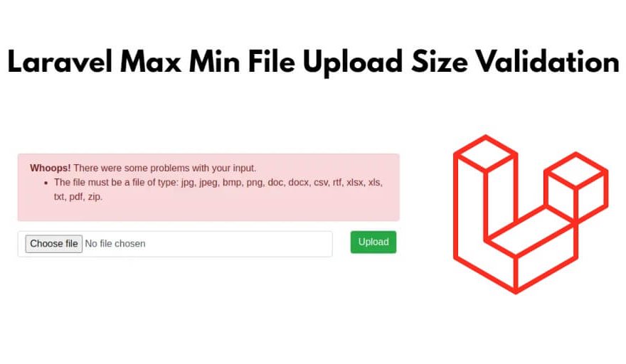 Laravel 10|9|8 File Max Min Size Validation Tutorial