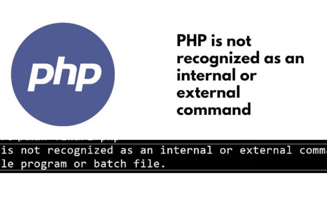 PHP is not recognized as an internal or external command