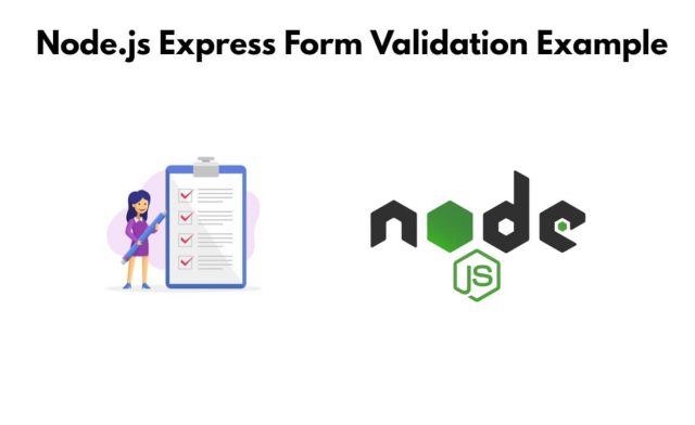 Node.js Express Form Validation Example
