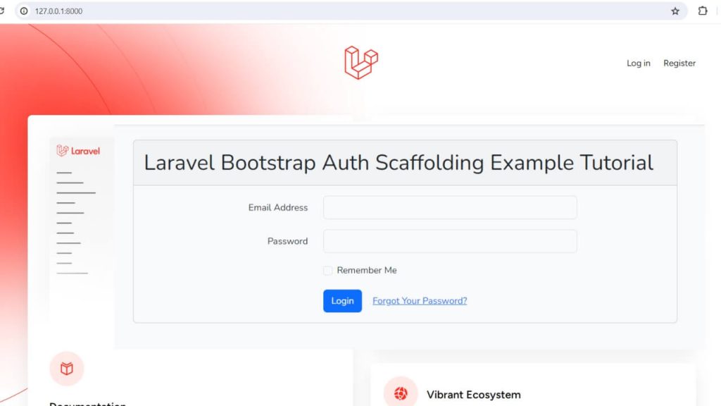 Laravel 11 Bootstrap Auth Scaffolding Tutorial