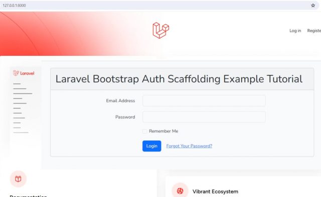 Laravel 11 Bootstrap Auth Scaffolding Tutorial