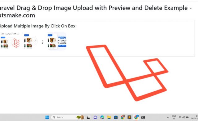 Drag and Drop Upload Image File in Laravel 11